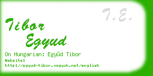 tibor egyud business card
