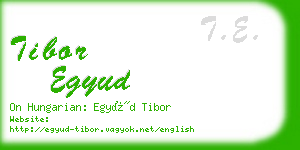 tibor egyud business card